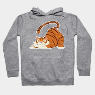 Tiger at Yoga Stretching Exercises Hoodie